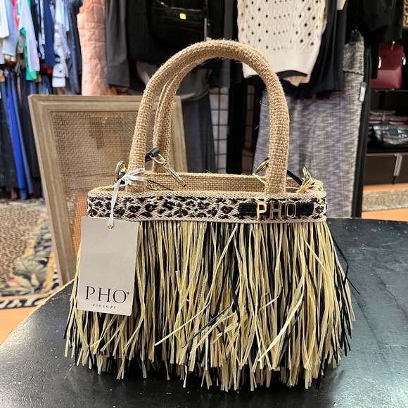 Pho Firenze Italian straw Crossbody - Picture 1 of 4